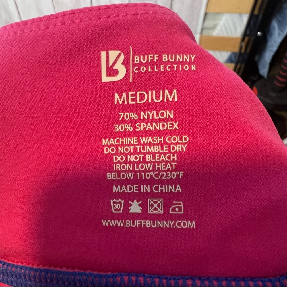 BuffBunny Vibrant Pink Bra with Blue Trim - Picture 7 of 7